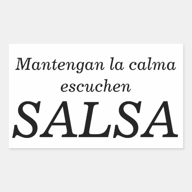Mantengan la calma rechteckiger aufkleber (Vorderseite)