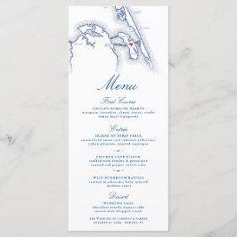 Manteo Roanoke NC Karte Elegant Navy Blue Wedding