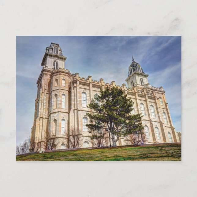 Manti LDS Mormon Temple Postkarte (Vorderseite)