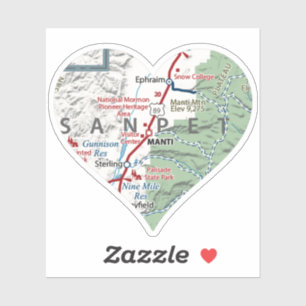 Manti Utah Map Aufkleber