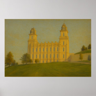 Manti Utah Tempel Gemälde™ LDS Wandkunst Poster