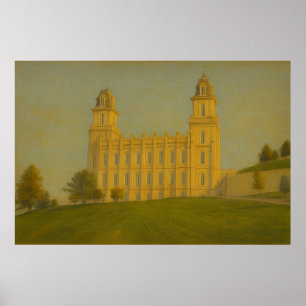 Manti Utah Temple Painting™ LDS Wall Art Poster
