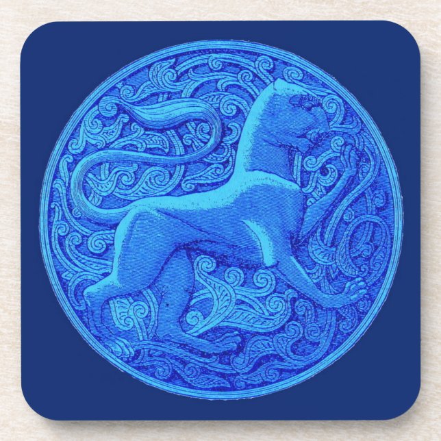 Manticore in blau getränkeuntersetzer (Vorderseite)