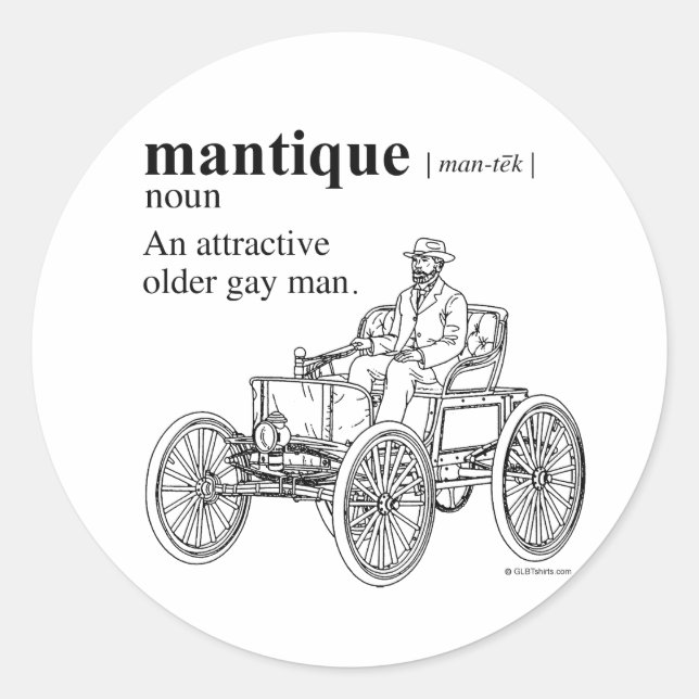 MANTIQUE RUNDER AUFKLEBER (Vorderseite)