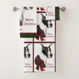 Mantle Great Dane Weihnachten Badhandtuch Set