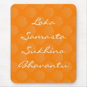 Mantra für den Weltfrieden   Blume des Lebens Mousepad