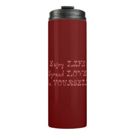 Mantra für Leben und Liebe Thermosbecher