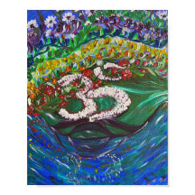 Mantra Garden - Om Leinwand Malerei