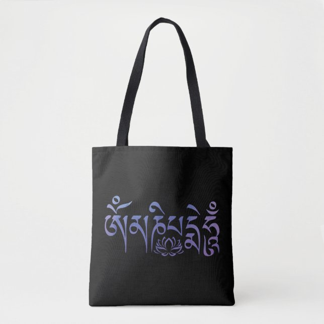 Mantra Lila Wasserfarbe Tasche (Vorderseite)