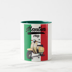 Mantua Italien Reiseplakat Zweifarbige Tasse