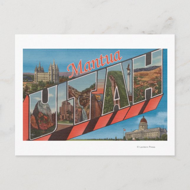 Mantua, UtahLarge Letter ScenesMantua, ABER Postkarte (Vorderseite)