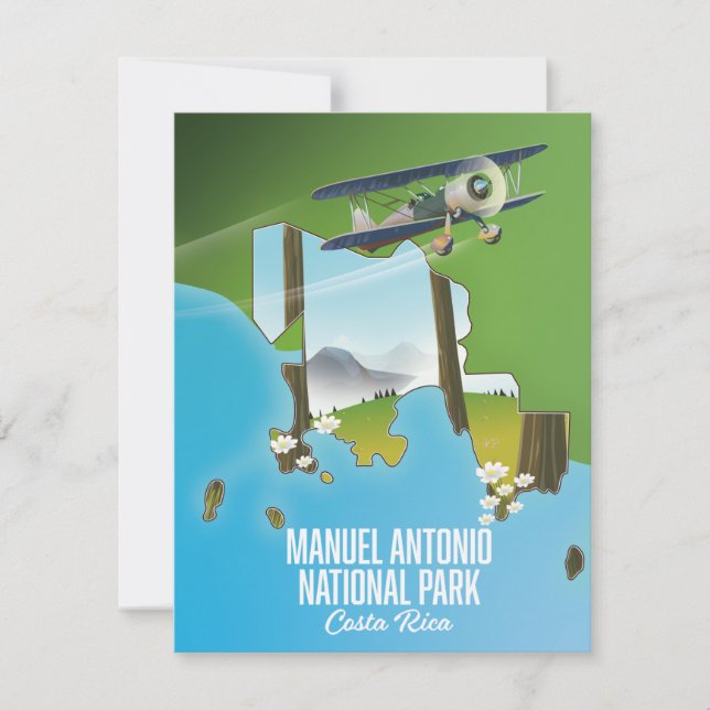 Manuel Antonio Nationalpark, Costa Rica Karte. (Vorderseite)