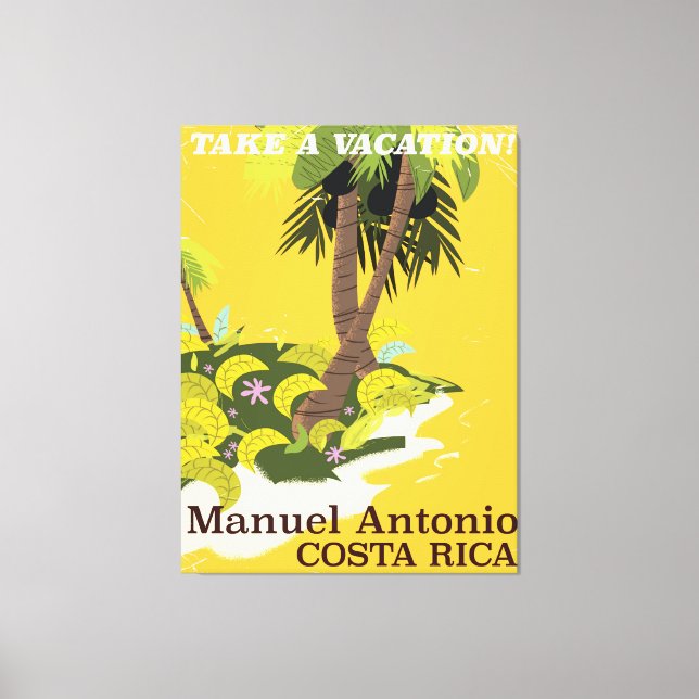 Manuel Antonio, Reiseplakat Costa Rica Leinwanddruck (Vorderseite)