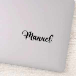 Manuel Name - Handgeschriebene Kalligrafie Aufkleber