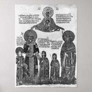 Manuel Palaeologus geschützt durch Jungfrau Mary Poster