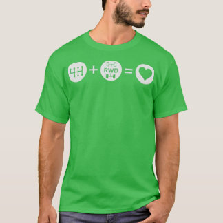 Manuelle Übertragung plus Rückrad-Laufwerk T-Shirt