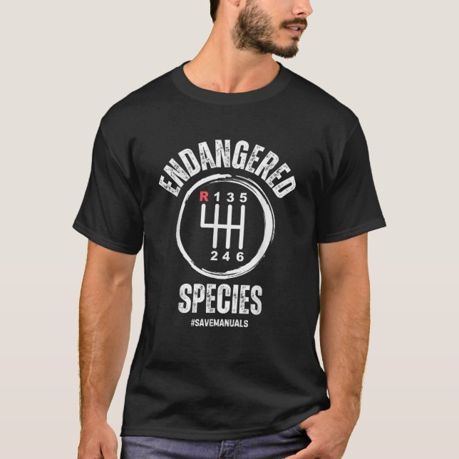 Manuelle Verschiebung des Griffs der gefährdeten A T-Shirt (Vorderseite)
