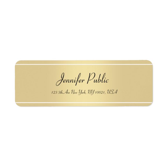 Manuelles Skript Einfache Vorlage Gold-Rücksendead (Vorne)