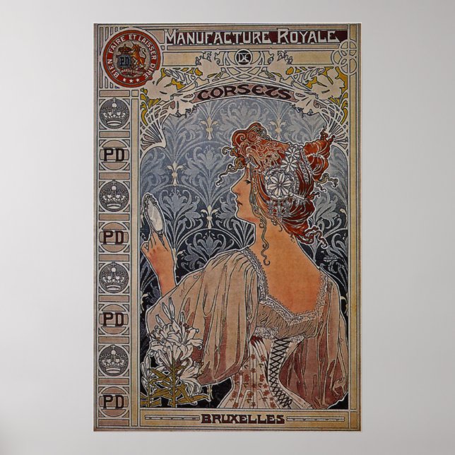 Manufacture Royale Corsets ~ Belgien ~ 1897 Poster (Vorne)