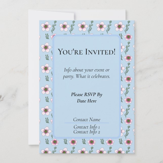 Manuka-Blume Ankündigung (Vorderseite)