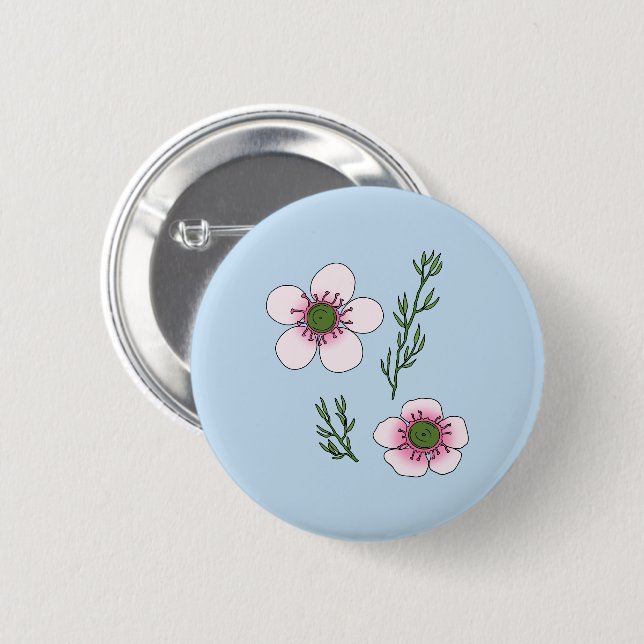 Manuka-Blume Button (Vorne & Hinten)