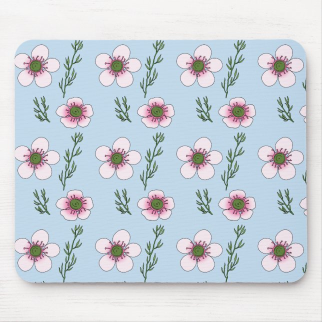 Manuka-Blume Mousepad (Vorne)
