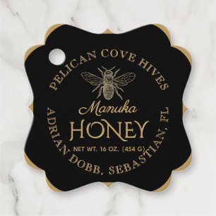 Manuka Honey Black Gold Vintage Biene Extravagant Geschenkanhänger