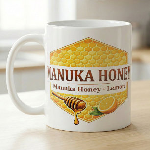 Manuka-Honig-Zitronen-Waben-Tee-Rezept Kaffeetasse