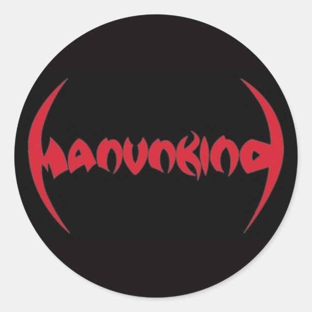 MANUNKIND LOGO ROUND STICKER 3" (Vorderseite)