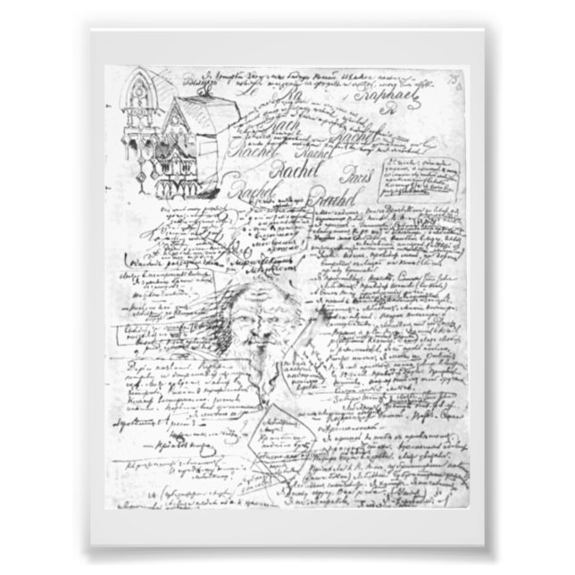Manuscript page, Fyodor Dostoyevsky's novel Demons Fotodruck (Vorne)