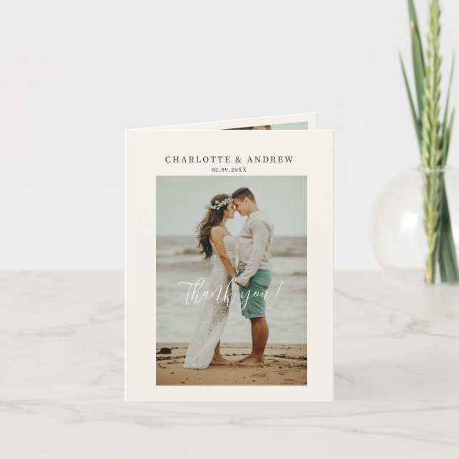 Manuscrit de mariage Merci 3 photos (Devant)