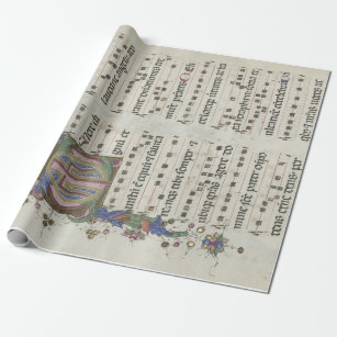 Manuskript für mittelalterliche Musik Geschenkpapier