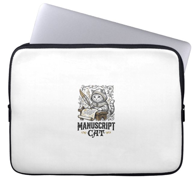 Manuskript Katze Mittelalterliche Manuskript Vinta Laptopschutzhülle (Vorderseite)