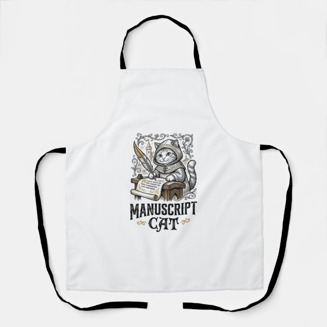 Manuskript Katze Mittelalterliche Manuskript Vinta Schürze (Vorderseite)