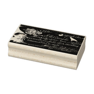 Manuskript und Raven Gummistempel
