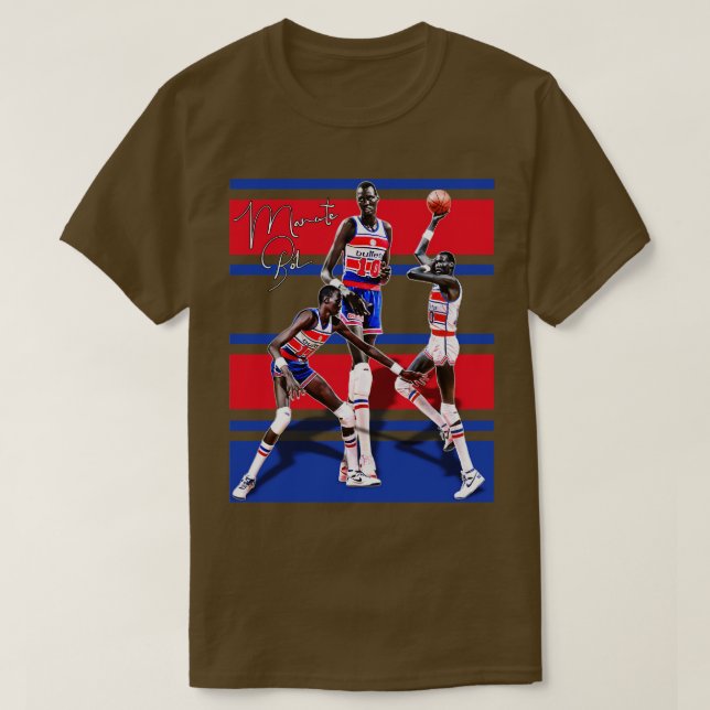 Manute Bol Bullets Tribute T-Shirt (Design vorne)