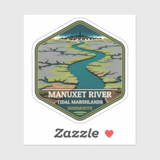 Manuxet River Gezeitenmarschlandschaften Innsmouth Aufkleber