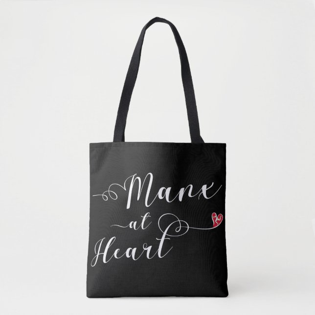 Manx at Heart Grocery Bag, Isle of Man Tasche (Vorderseite)