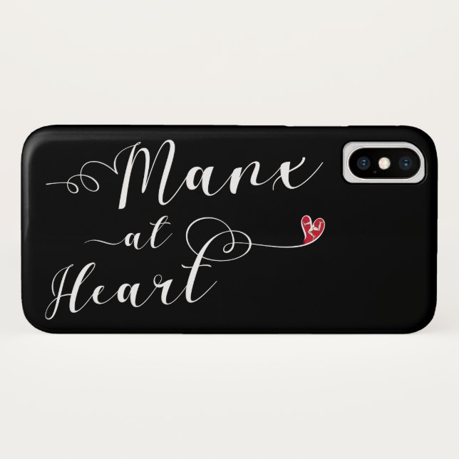 Manx im Heart Mobile Phone Case (Rückseite (Horizontal))