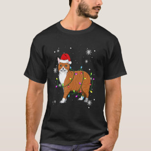 Manx-Katze Weihnachtsbeleuchtung Weihnachtskatze S T-Shirt