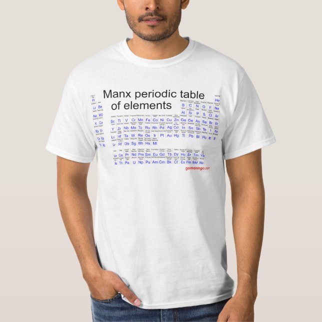 Manx Periodensystem T-Shirt (Vorderseite)