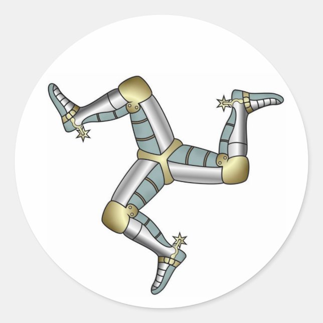 Manx Three Legs of Man Runder Aufkleber (Vorderseite)