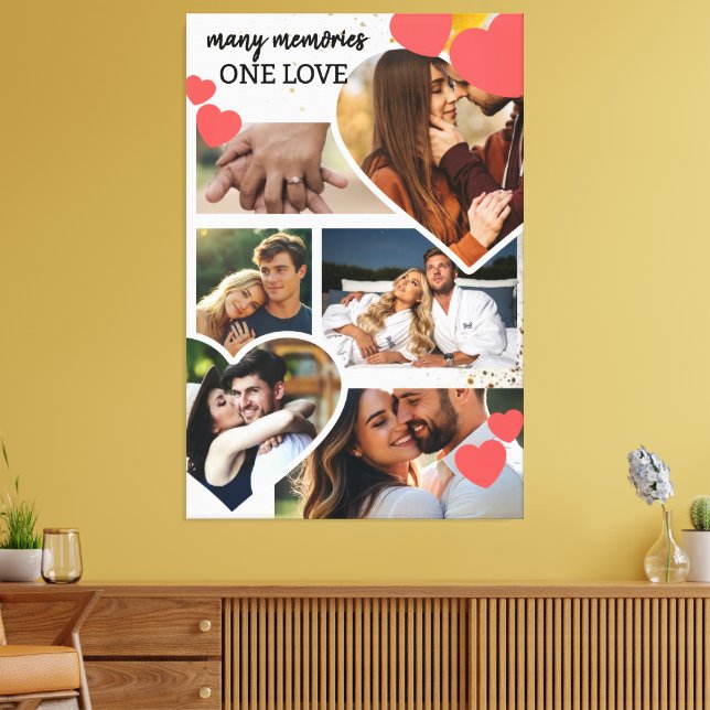 Many Memories One Love Custom Collage Leinwanddruck (Insitu (Wohnzimmer))