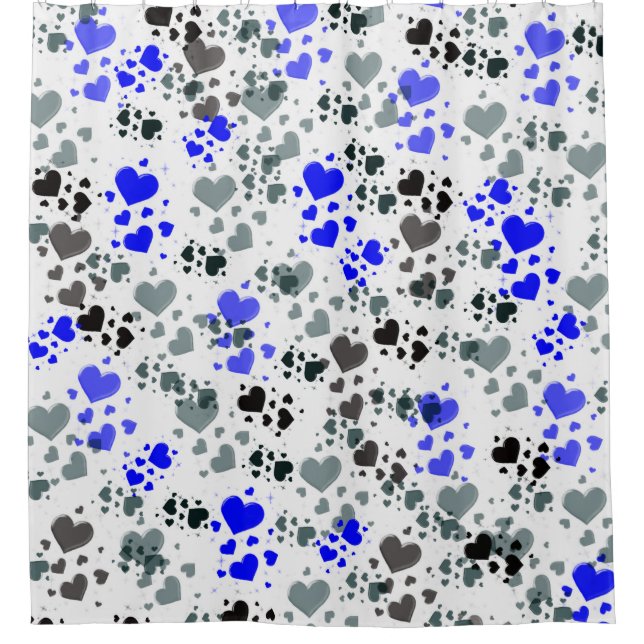 many small hearts Curtain Duschvorhang (Vorderseite)