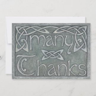 "Many Thanks" Celtic Thank You Card Dankeskarte