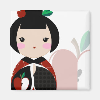 Manzanita Kokeshi Nah Up Magnet