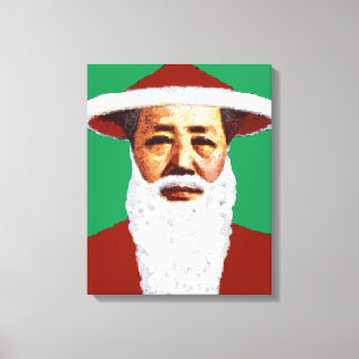 Mao Merry Christmas Chinese Pop Art Santa Claus Leinwanddruck