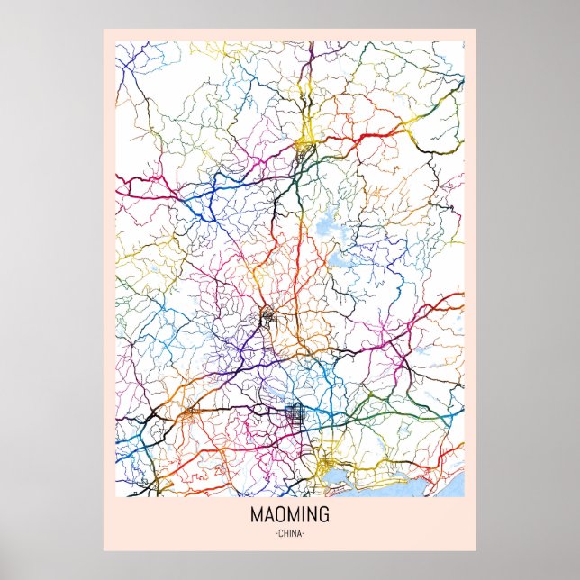 Maoming China City Map Poster (Vorne)