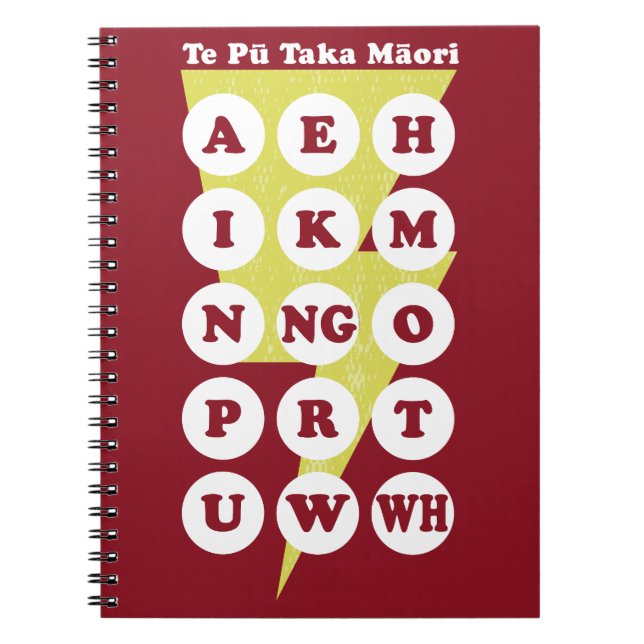 Maori Alphabet Learning the Reo Notizblock (Vorderseite)