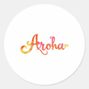 Maori Aroha Liebe in Maori Sprache - Geschenk Idee Runder Aufkleber